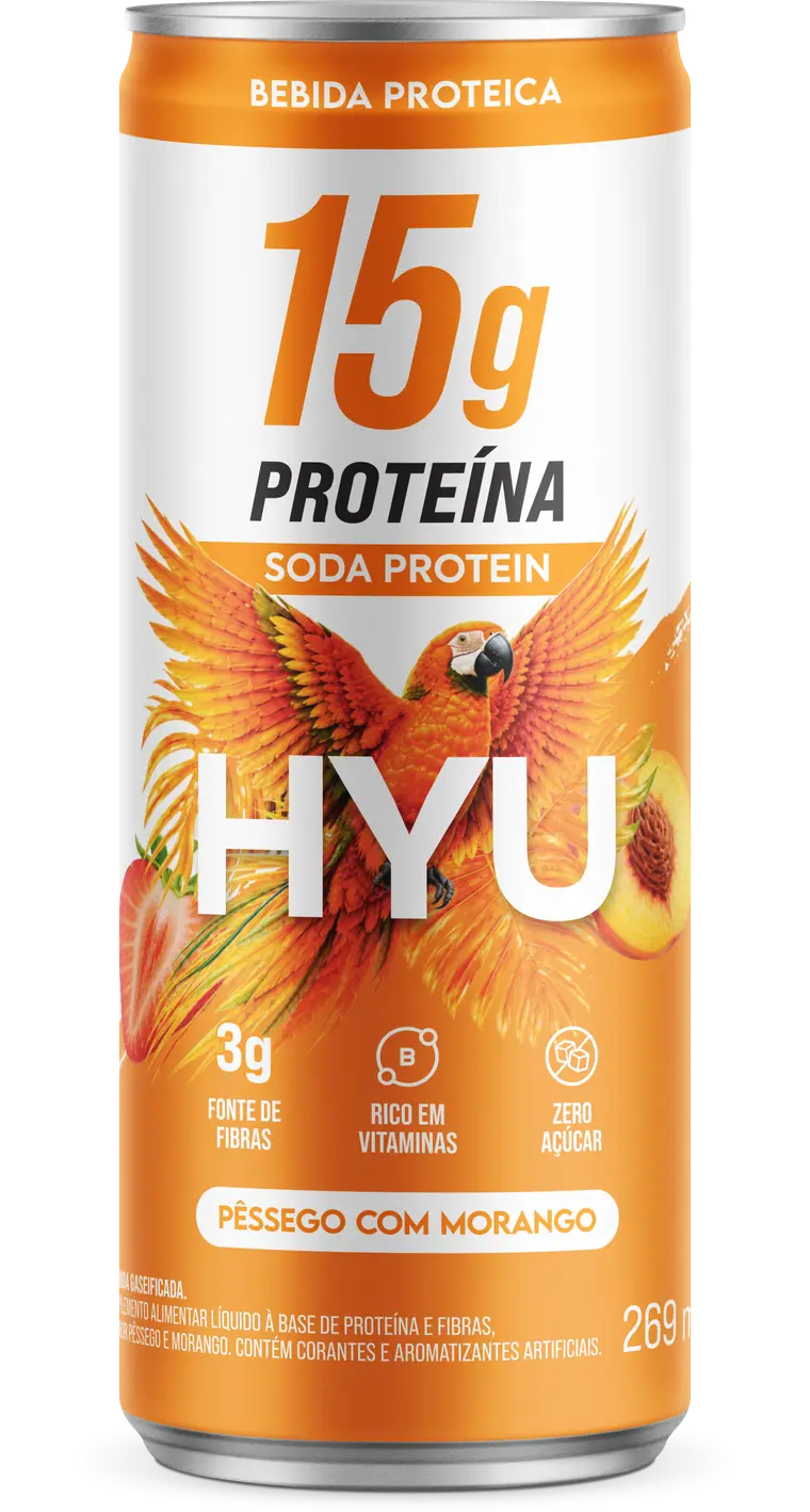 Lata HYU Pêssego com Morango